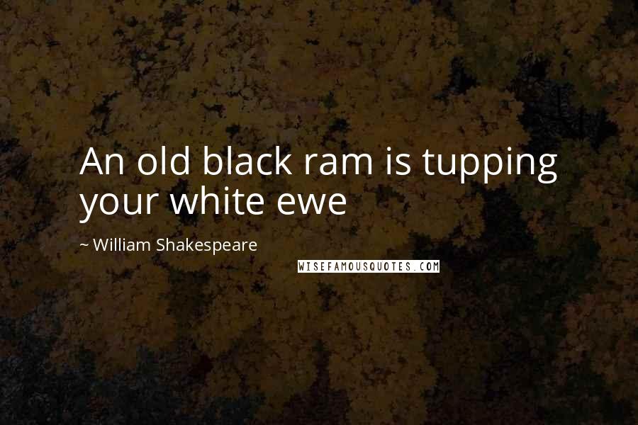 William Shakespeare Quotes: An old black ram is tupping your white ewe