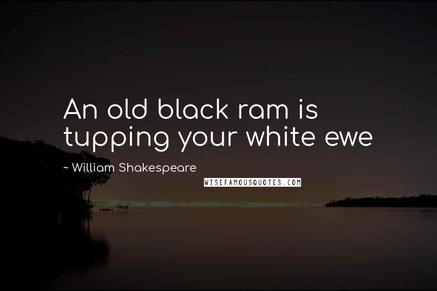 William Shakespeare Quotes: An old black ram is tupping your white ewe