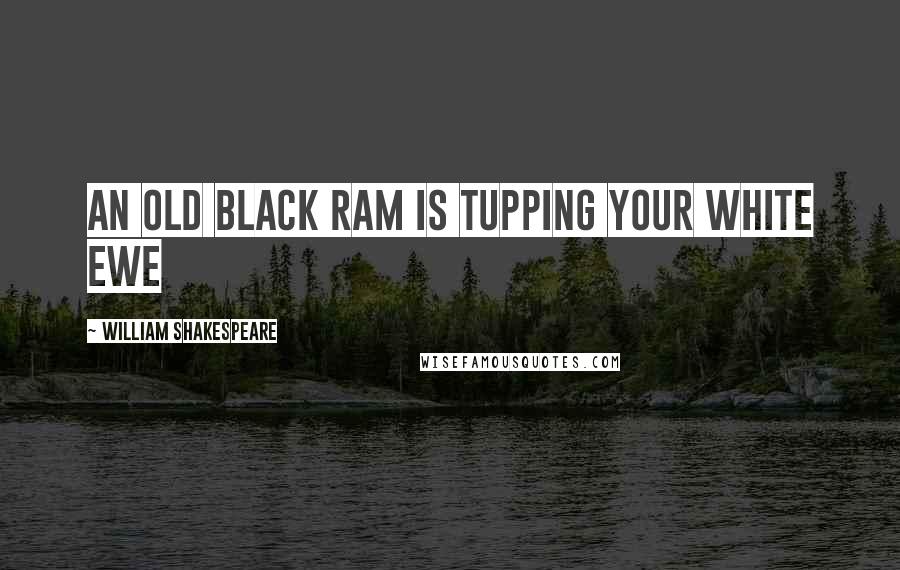 William Shakespeare Quotes: An old black ram is tupping your white ewe