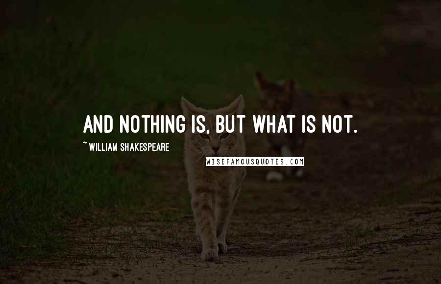 William Shakespeare Quotes: And nothing is, but what is not.