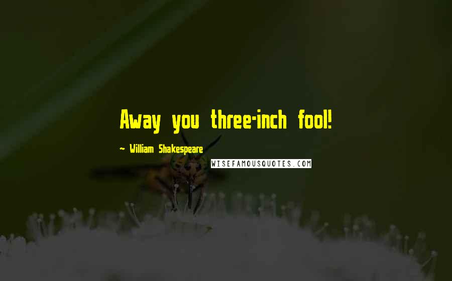 William Shakespeare Quotes: Away you three-inch fool!