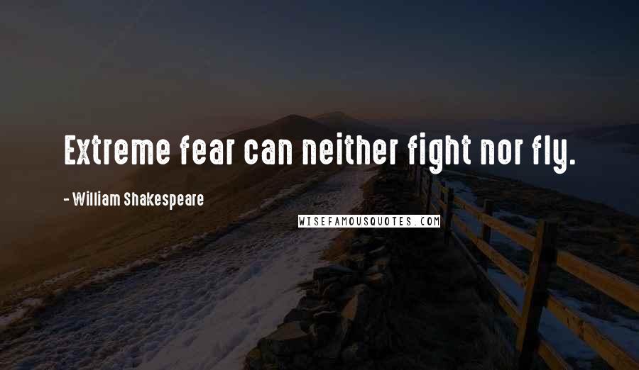 William Shakespeare Quotes: Extreme fear can neither fight nor fly.