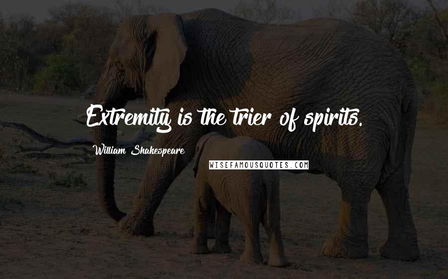 William Shakespeare Quotes: Extremity is the trier of spirits.