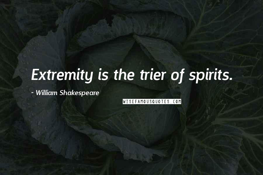 William Shakespeare Quotes: Extremity is the trier of spirits.