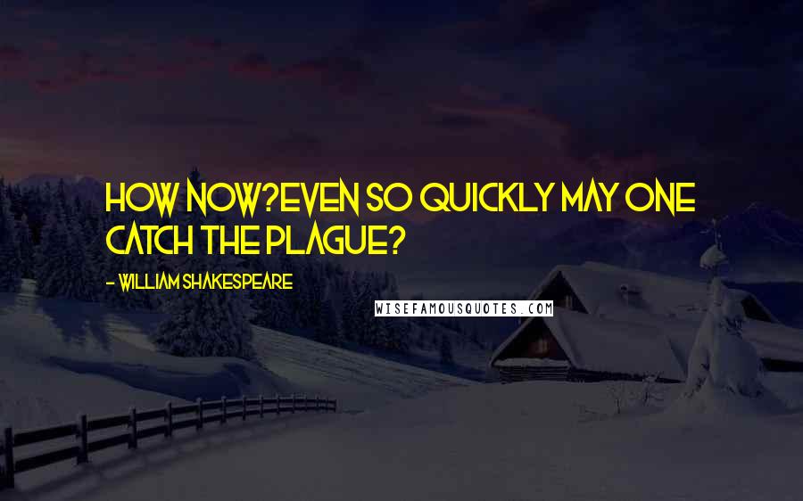 William Shakespeare Quotes: How now?Even so quickly may one catch the plague?