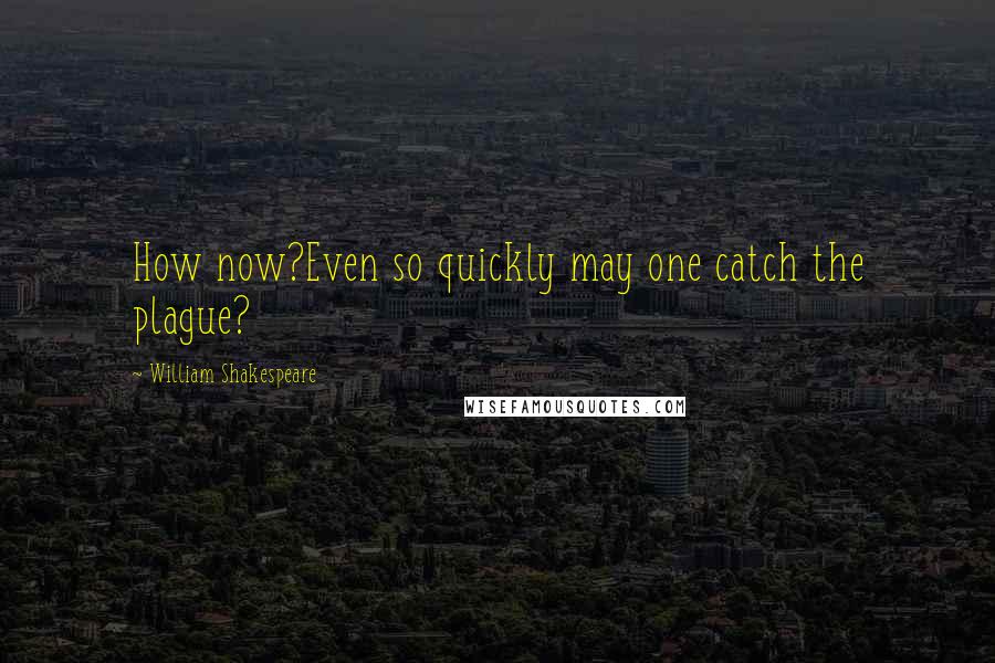 William Shakespeare Quotes: How now?Even so quickly may one catch the plague?