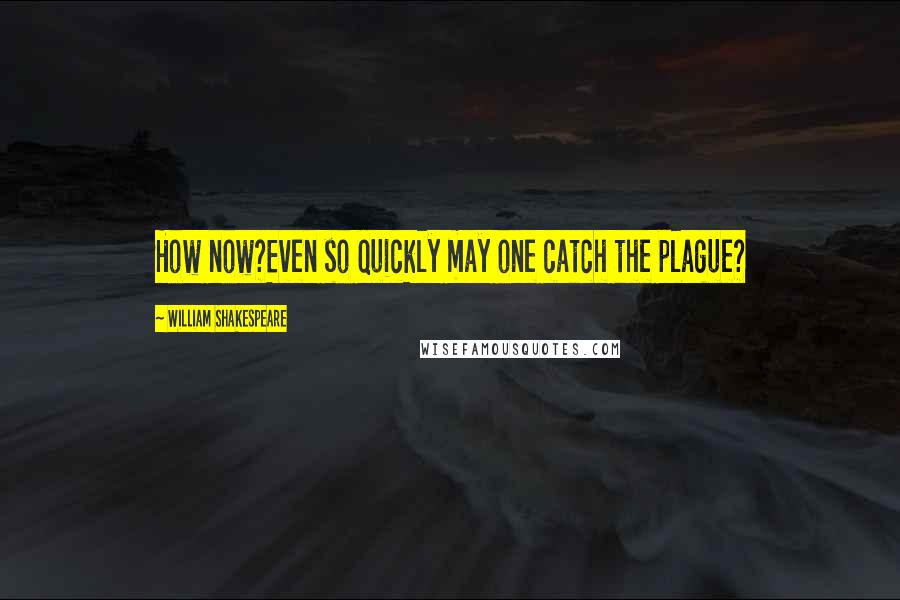 William Shakespeare Quotes: How now?Even so quickly may one catch the plague?