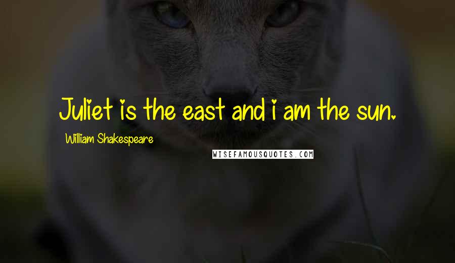 William Shakespeare Quotes: Juliet is the east and i am the sun.