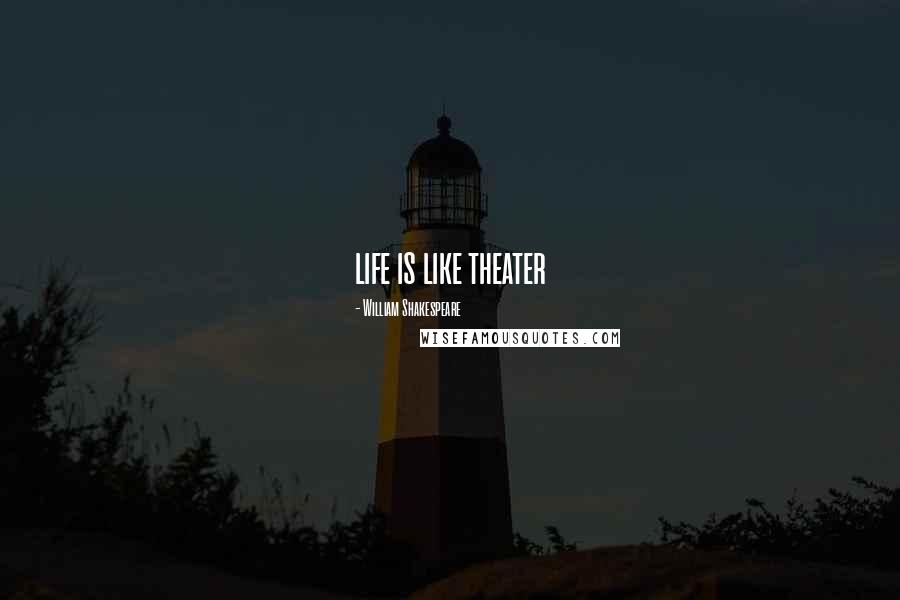 William Shakespeare Quotes: life is like theater