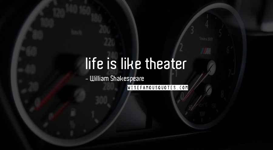William Shakespeare Quotes: life is like theater