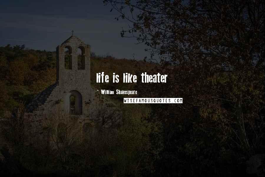 William Shakespeare Quotes: life is like theater