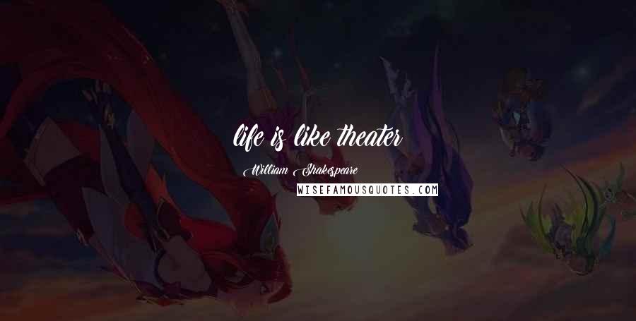 William Shakespeare Quotes: life is like theater