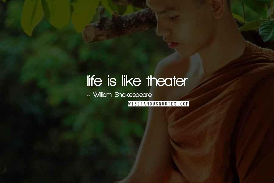 William Shakespeare Quotes: life is like theater