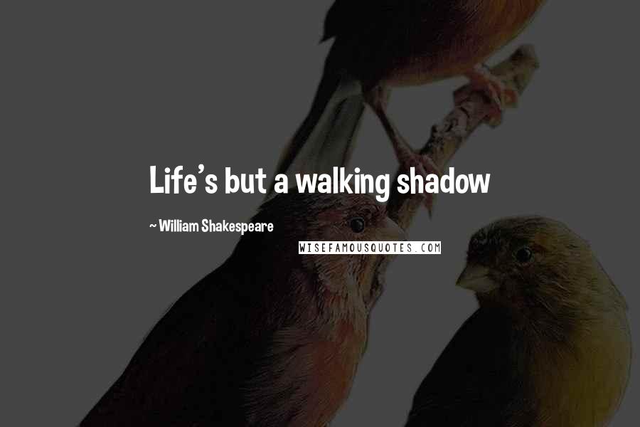 William Shakespeare Quotes: Life's but a walking shadow