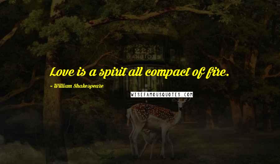 William Shakespeare Quotes: Love is a spirit all compact of fire.