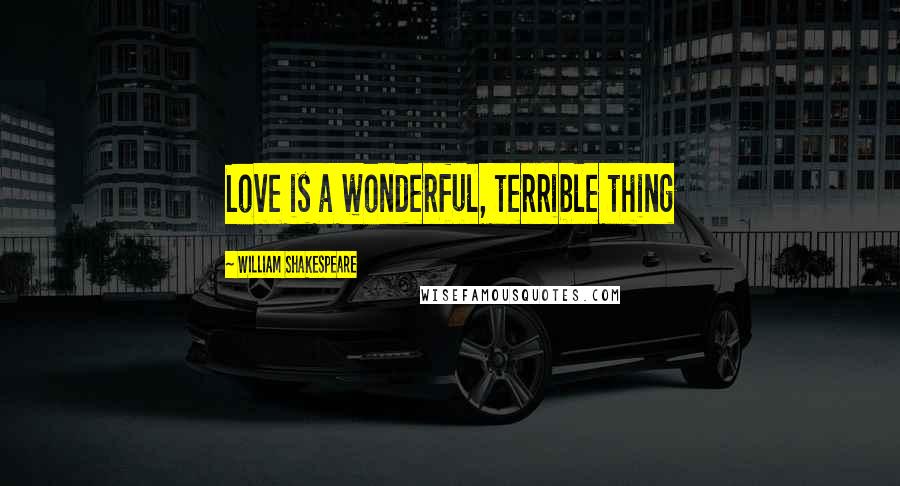 William Shakespeare Quotes: Love is a wonderful, terrible thing