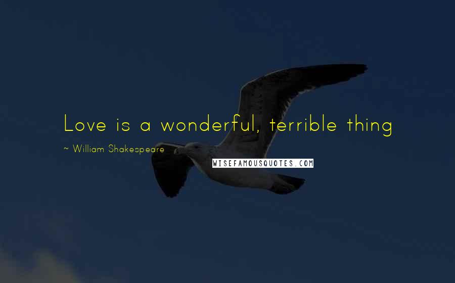 William Shakespeare Quotes: Love is a wonderful, terrible thing