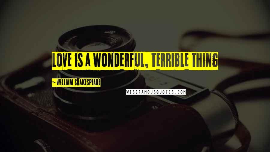 William Shakespeare Quotes: Love is a wonderful, terrible thing