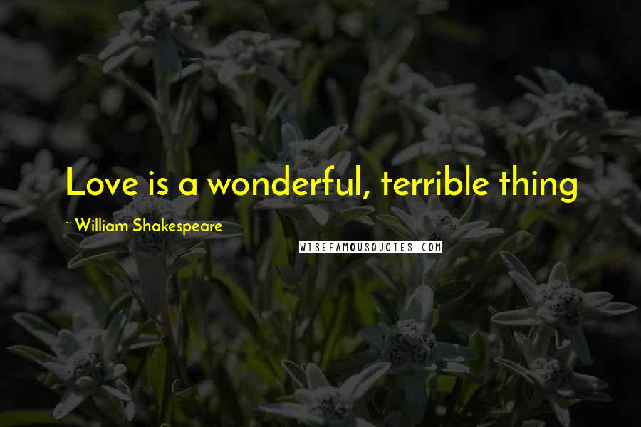 William Shakespeare Quotes: Love is a wonderful, terrible thing