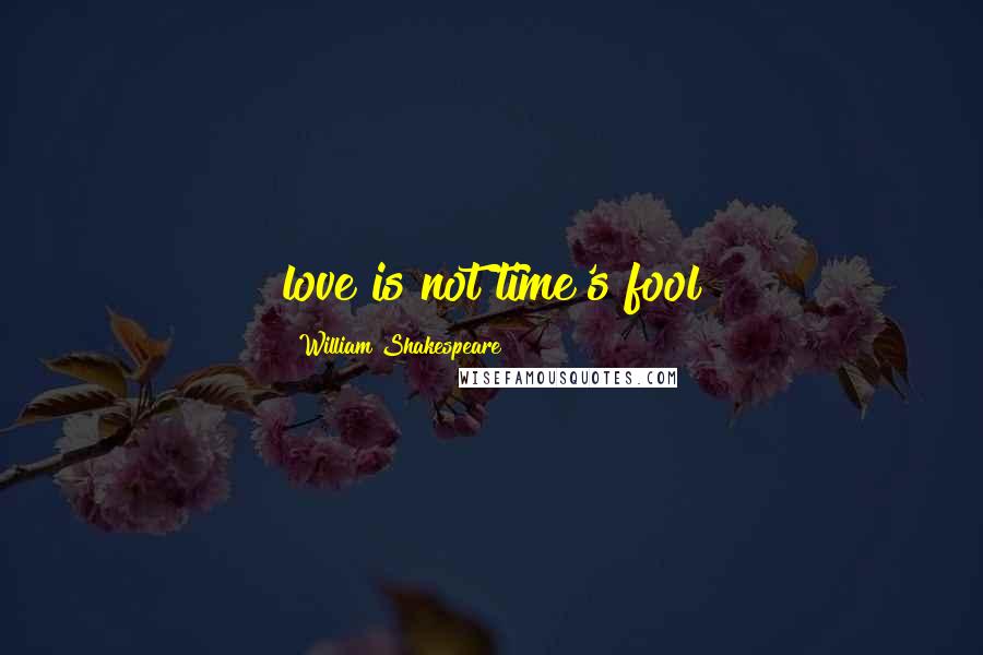 William Shakespeare Quotes: love is not time's fool