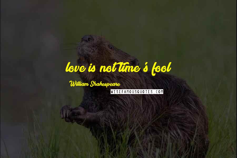 William Shakespeare Quotes: love is not time's fool