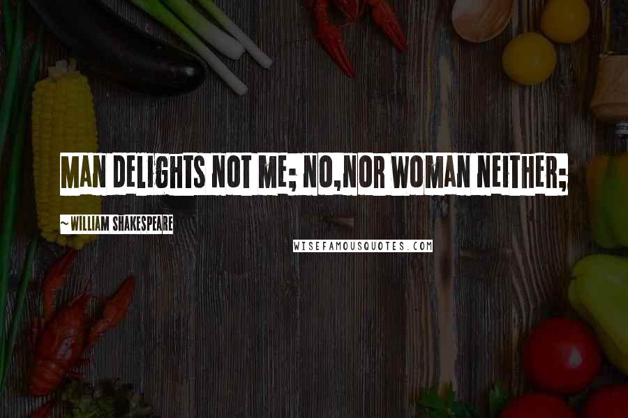 William Shakespeare Quotes: Man delights not me; no,nor Woman neither;
