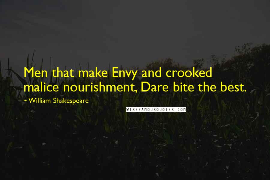William Shakespeare Quotes: Men that make Envy and crooked malice nourishment, Dare bite the best.