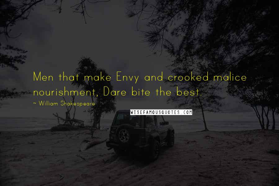 William Shakespeare Quotes: Men that make Envy and crooked malice nourishment, Dare bite the best.