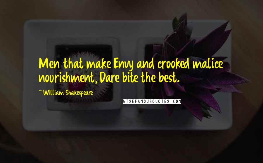 William Shakespeare Quotes: Men that make Envy and crooked malice nourishment, Dare bite the best.