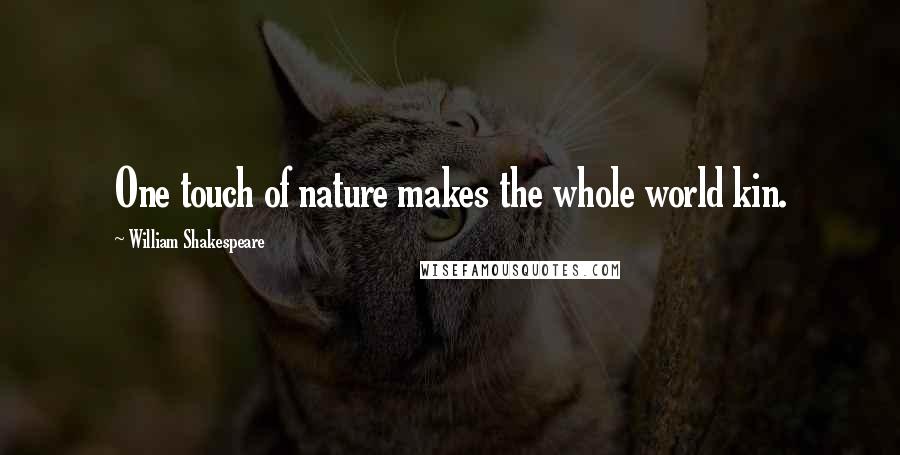 William Shakespeare Quotes: One touch of nature makes the whole world kin.