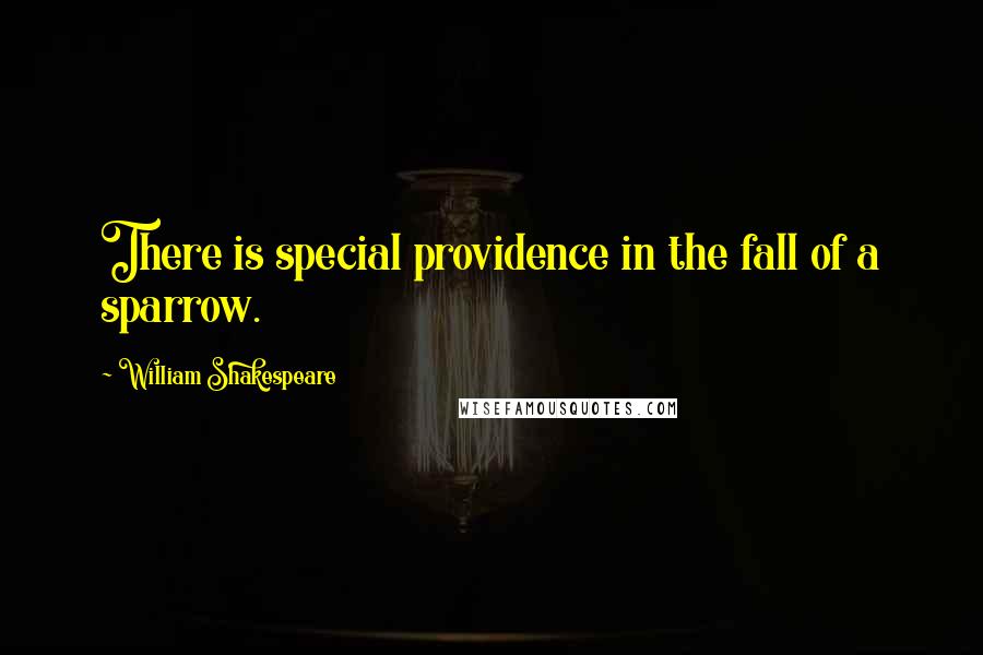William Shakespeare Quotes: There is special providence in the fall of a sparrow.