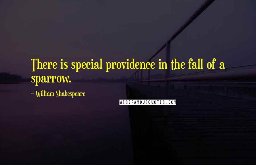 William Shakespeare Quotes: There is special providence in the fall of a sparrow.