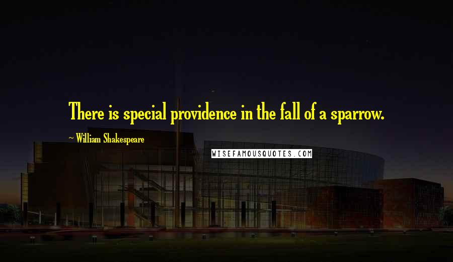 William Shakespeare Quotes: There is special providence in the fall of a sparrow.