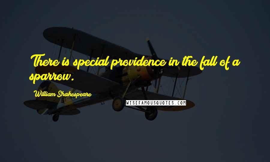 William Shakespeare Quotes: There is special providence in the fall of a sparrow.