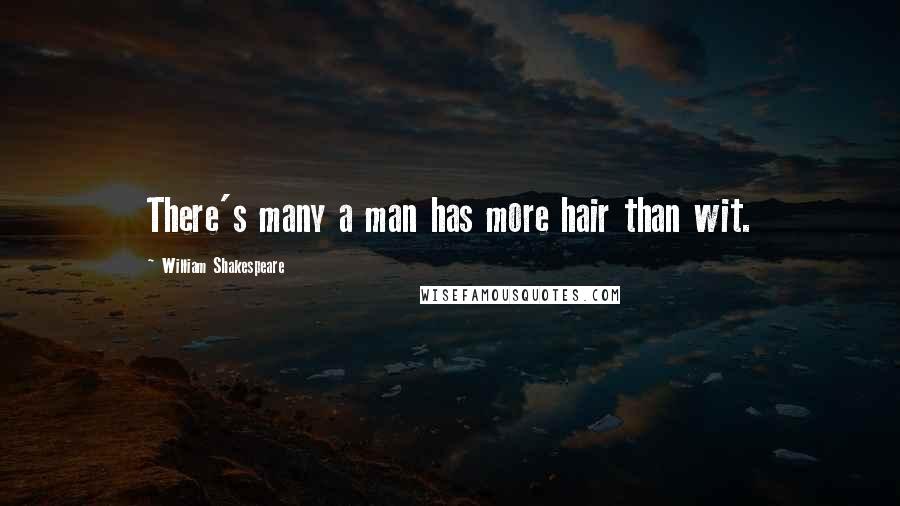 William Shakespeare Quotes: There's many a man has more hair than wit.