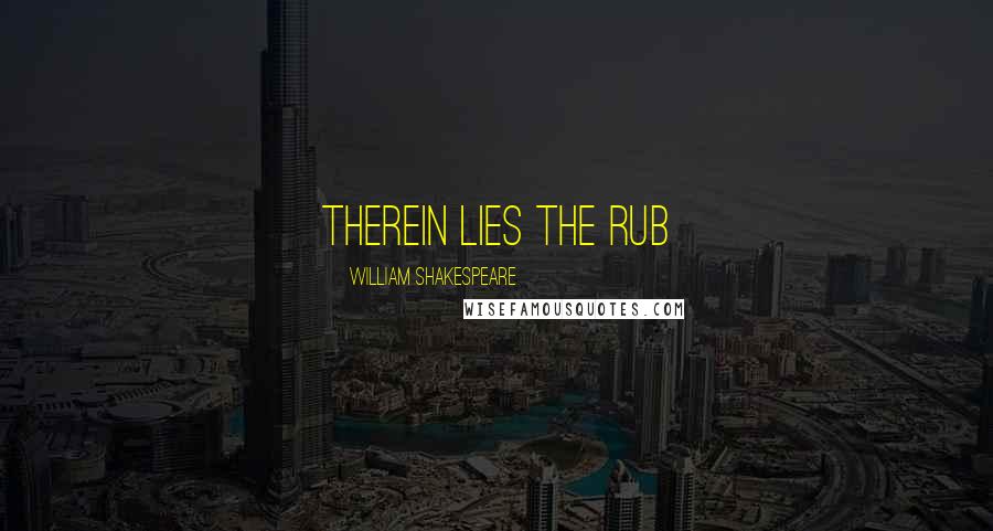William Shakespeare Quotes: therein lies the rub