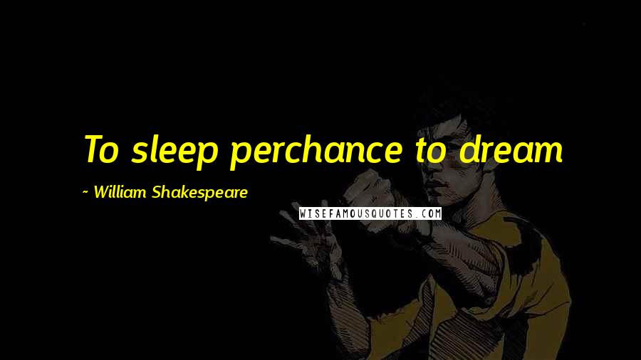William Shakespeare Quotes: To sleep perchance to dream