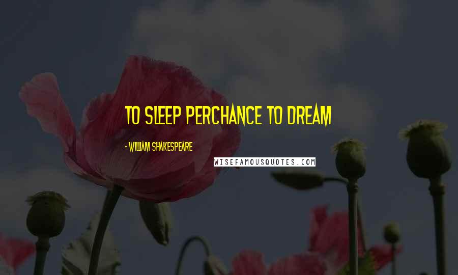 William Shakespeare Quotes: To sleep perchance to dream