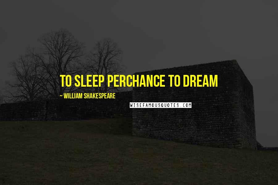 William Shakespeare Quotes: To sleep perchance to dream