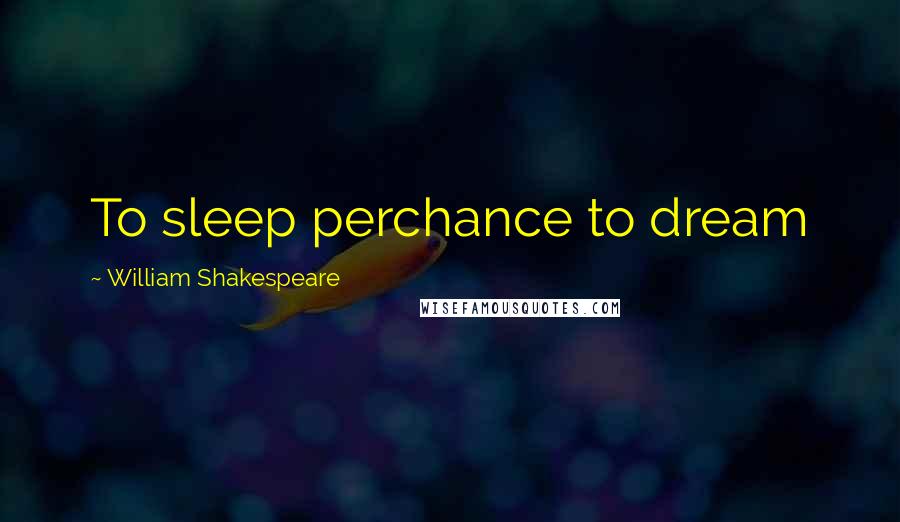 William Shakespeare Quotes: To sleep perchance to dream