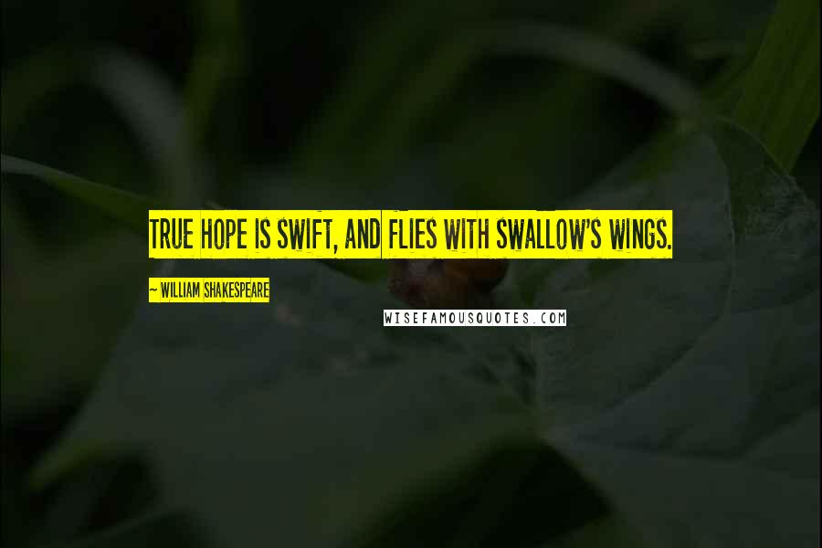 William Shakespeare Quotes: True hope is swift, and flies with swallow's wings.
