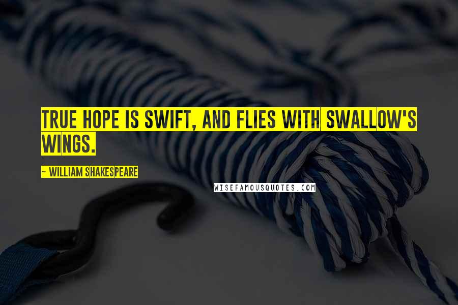 William Shakespeare Quotes: True hope is swift, and flies with swallow's wings.