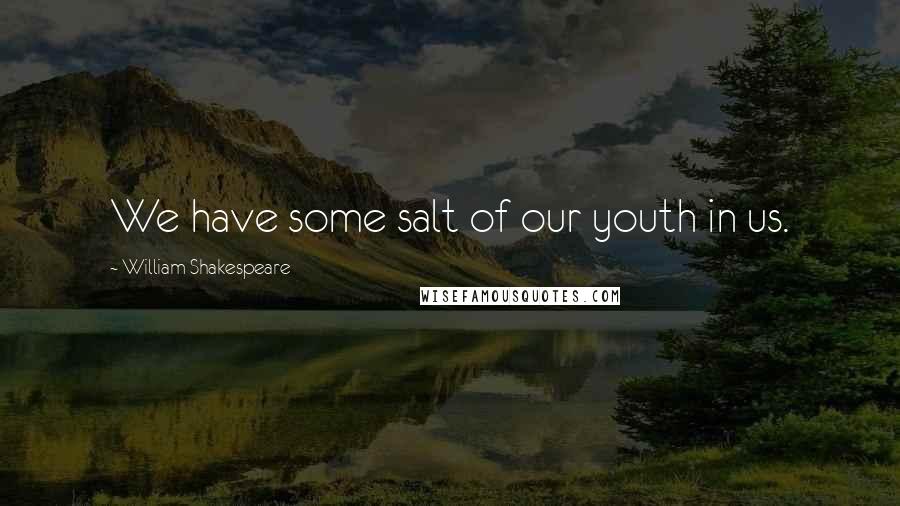 William Shakespeare Quotes: We have some salt of our youth in us.