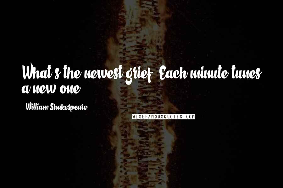 William Shakespeare Quotes: What's the newest grief? Each minute tunes a new one.