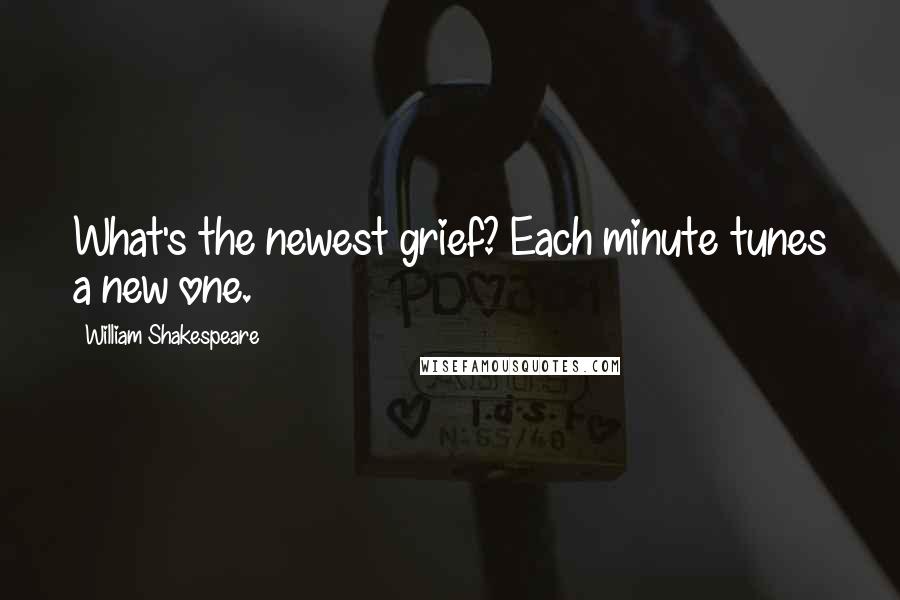 William Shakespeare Quotes: What's the newest grief? Each minute tunes a new one.