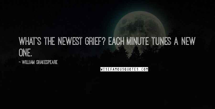 William Shakespeare Quotes: What's the newest grief? Each minute tunes a new one.