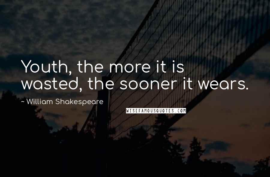 William Shakespeare Quotes: Youth, the more it is wasted, the sooner it wears.