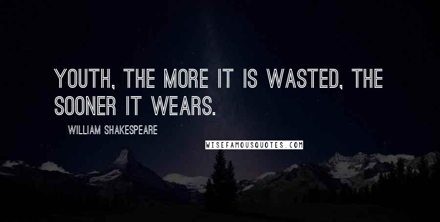 William Shakespeare Quotes: Youth, the more it is wasted, the sooner it wears.