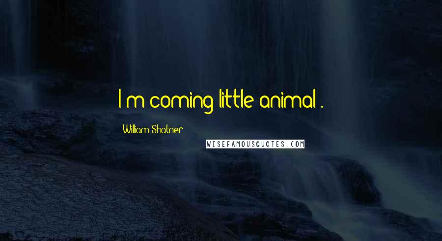William Shatner Quotes: I'm coming little animal!.