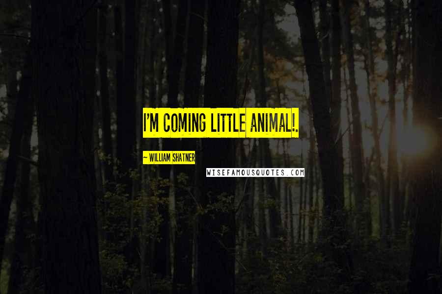 William Shatner Quotes: I'm coming little animal!.